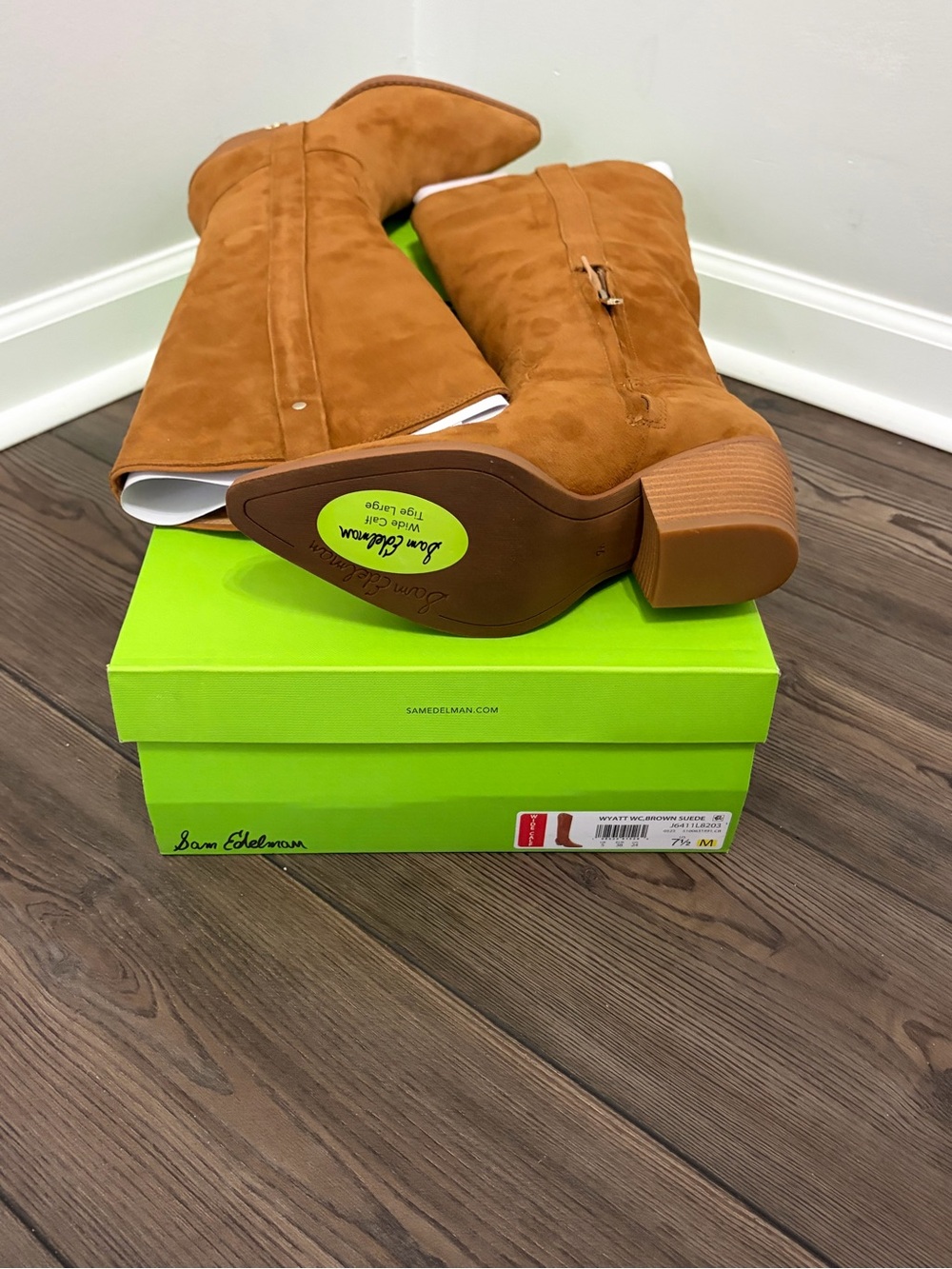 Sam Edelman Tall Suede Over-the-Knee Boots - Chestnut - Picture 10 of 12